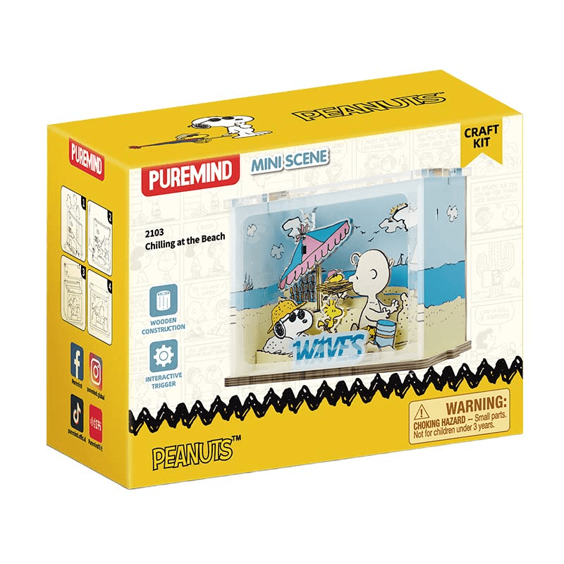 Snoopy mini escena Chilling at the beach Puremind1