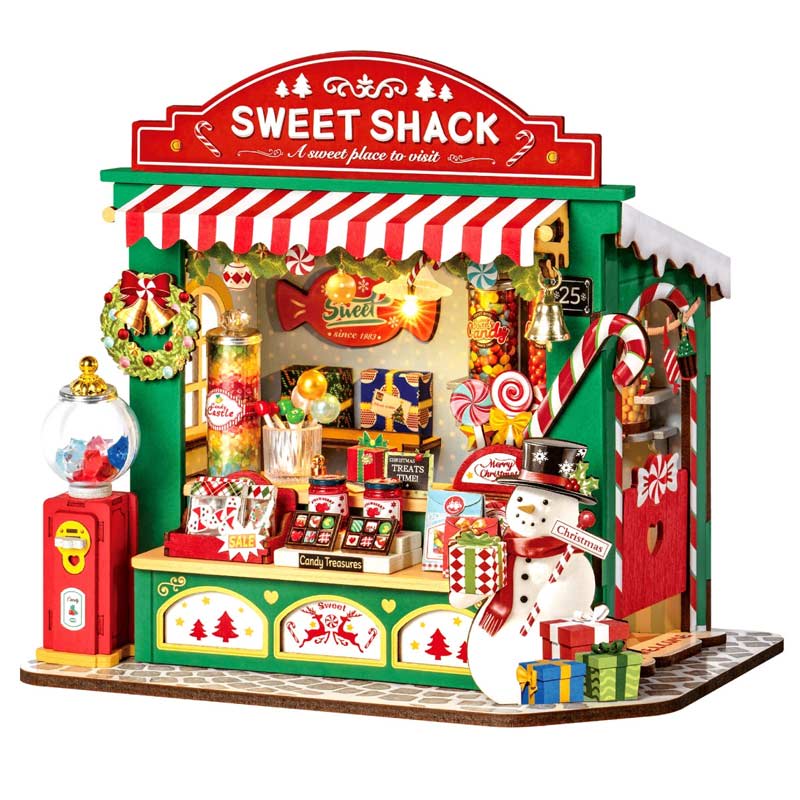Miniature House Christmas Candy Stand1