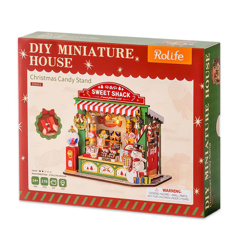 Miniature House Christmas Candy Stand2