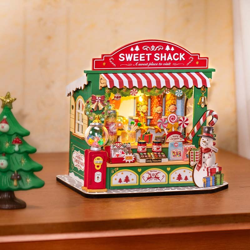 Miniature House Christmas Candy Stand3