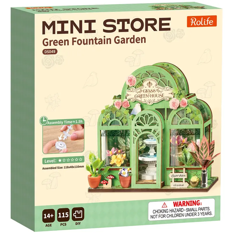 Mini Store Green Fountain Garden Rolife2
