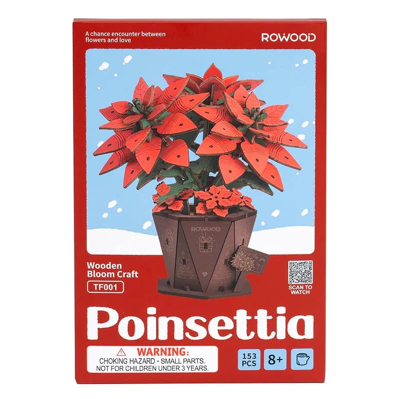 Wooden Bloom Craft Poinsettia1