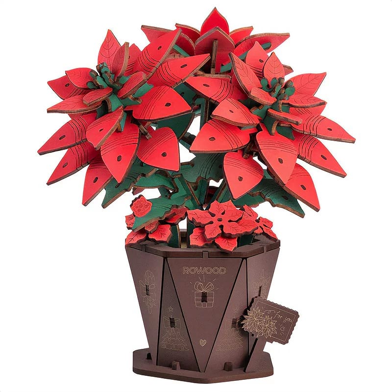 Wooden Bloom Craft Poinsettia2