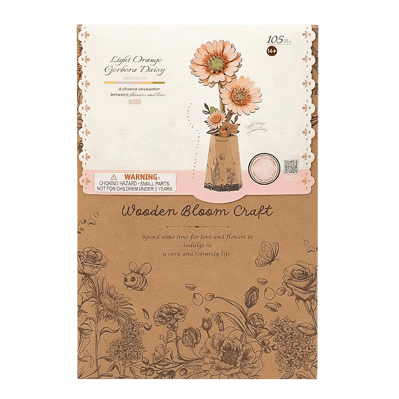 Flor Gerbera Light Orange Rowood1