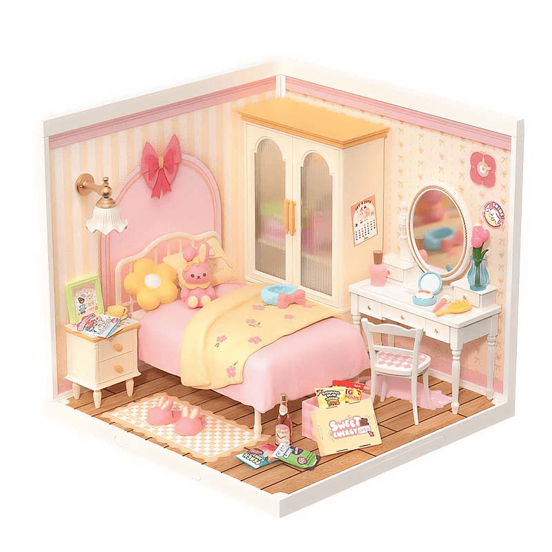 Super Creator Lovely Pink Bedroom Rolife2