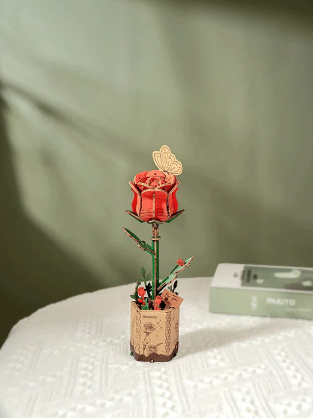 Flor de madera Red Rose (106 pcs)2