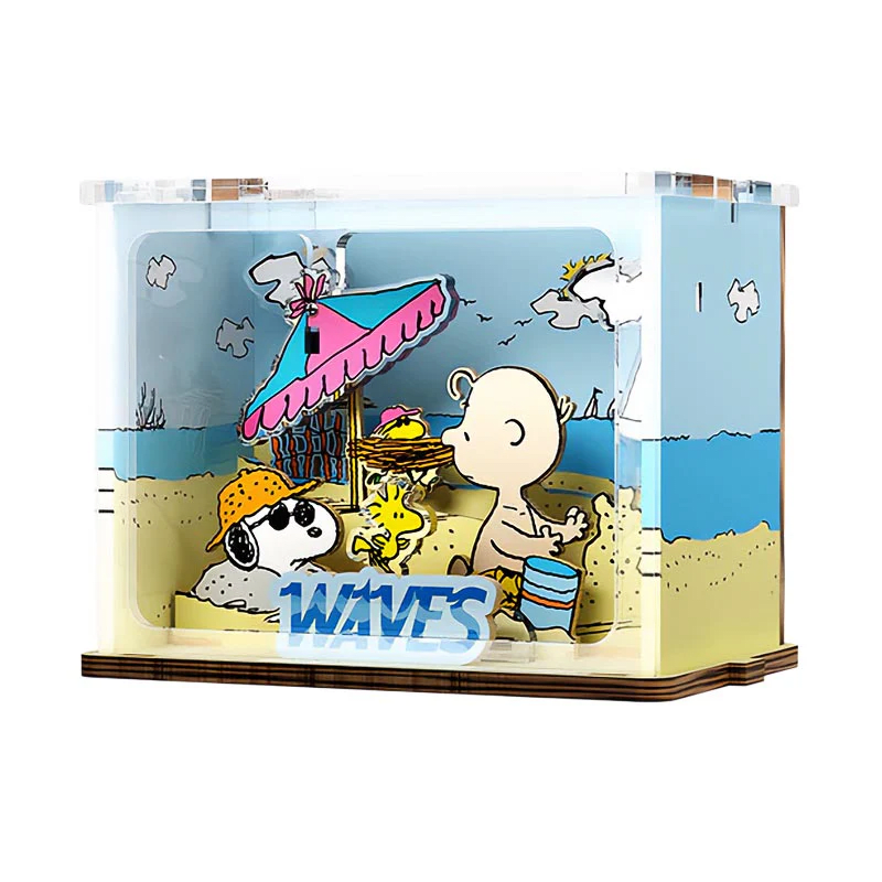 Snoopy mini escena Chilling at the beach Puremind2