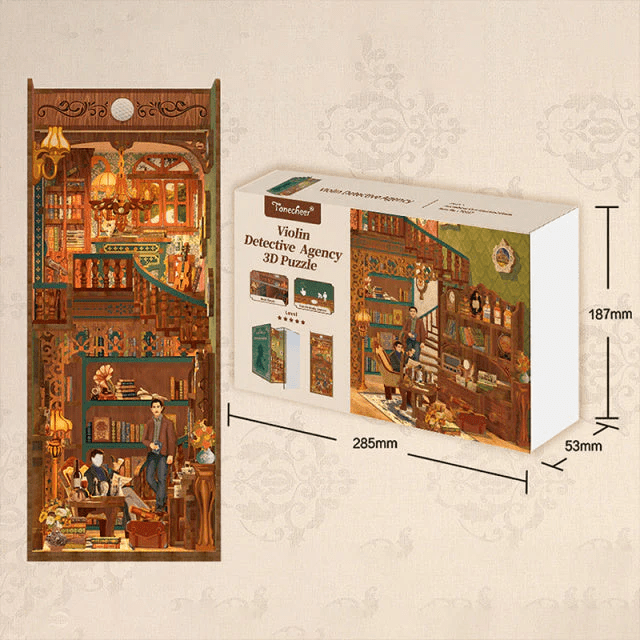 Violin Detective Agency separador de libros Tonecheer1