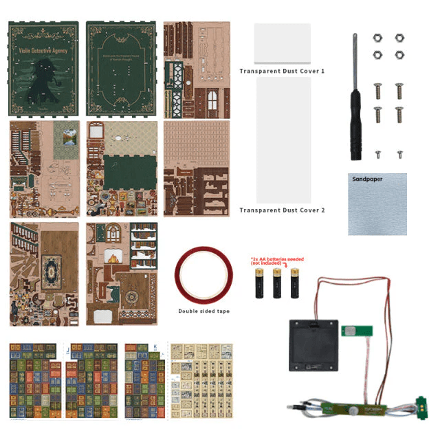 Violin Detective Agency separador de libros Tonecheer5