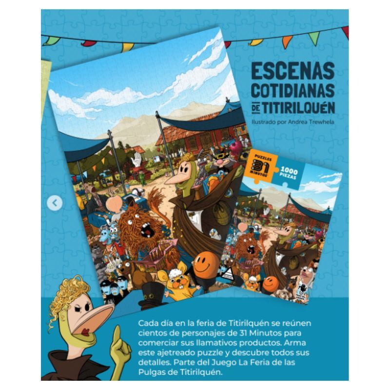 Puzzle 1000 Piezas - 31 Minutos - Escenas Cotidianas de Titirilquén2