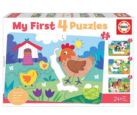 Educa: Animales de la granja Puzzle progresivo 4 en 11