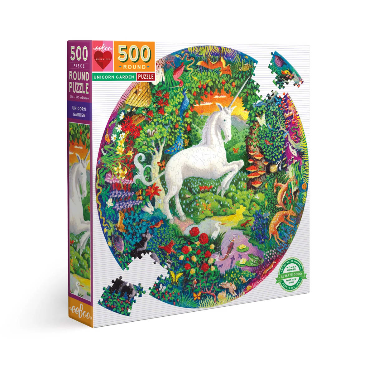 Eeboo Redondo: Unicorn Garden (500 pcs)1
