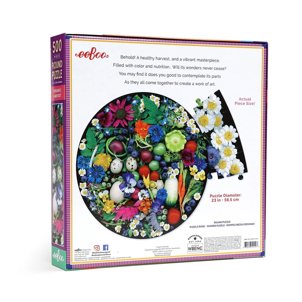 Eeboo: Organic Harvest - Puzzle redondo (500 pcs)1