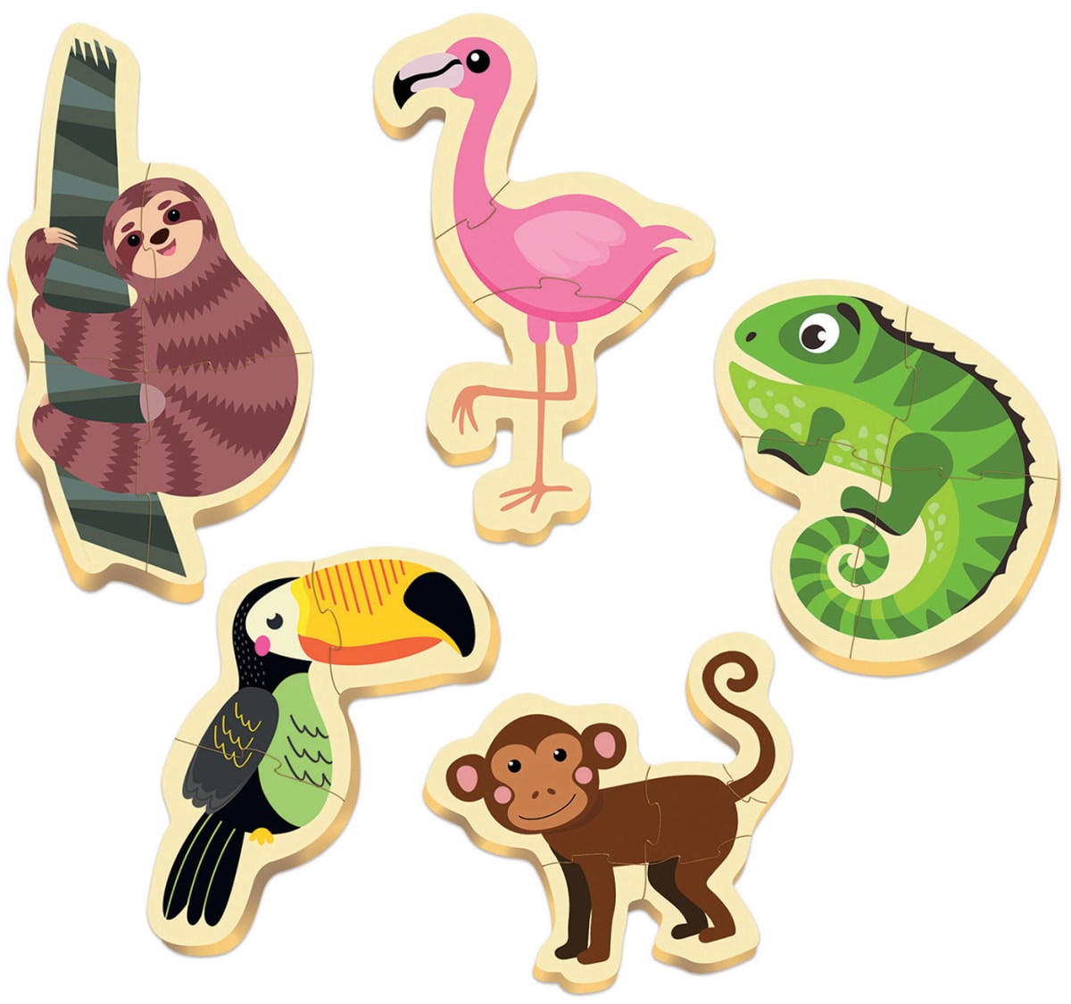 Educa: Animales Tropicales Puzzle progresivo 5 en 12