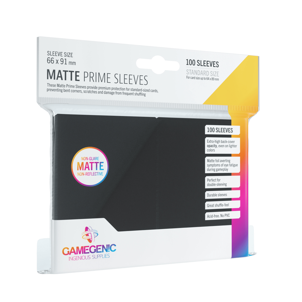 GG BGG SLEEVES MATTE PRIME SLEEVES - BLACK (100)1