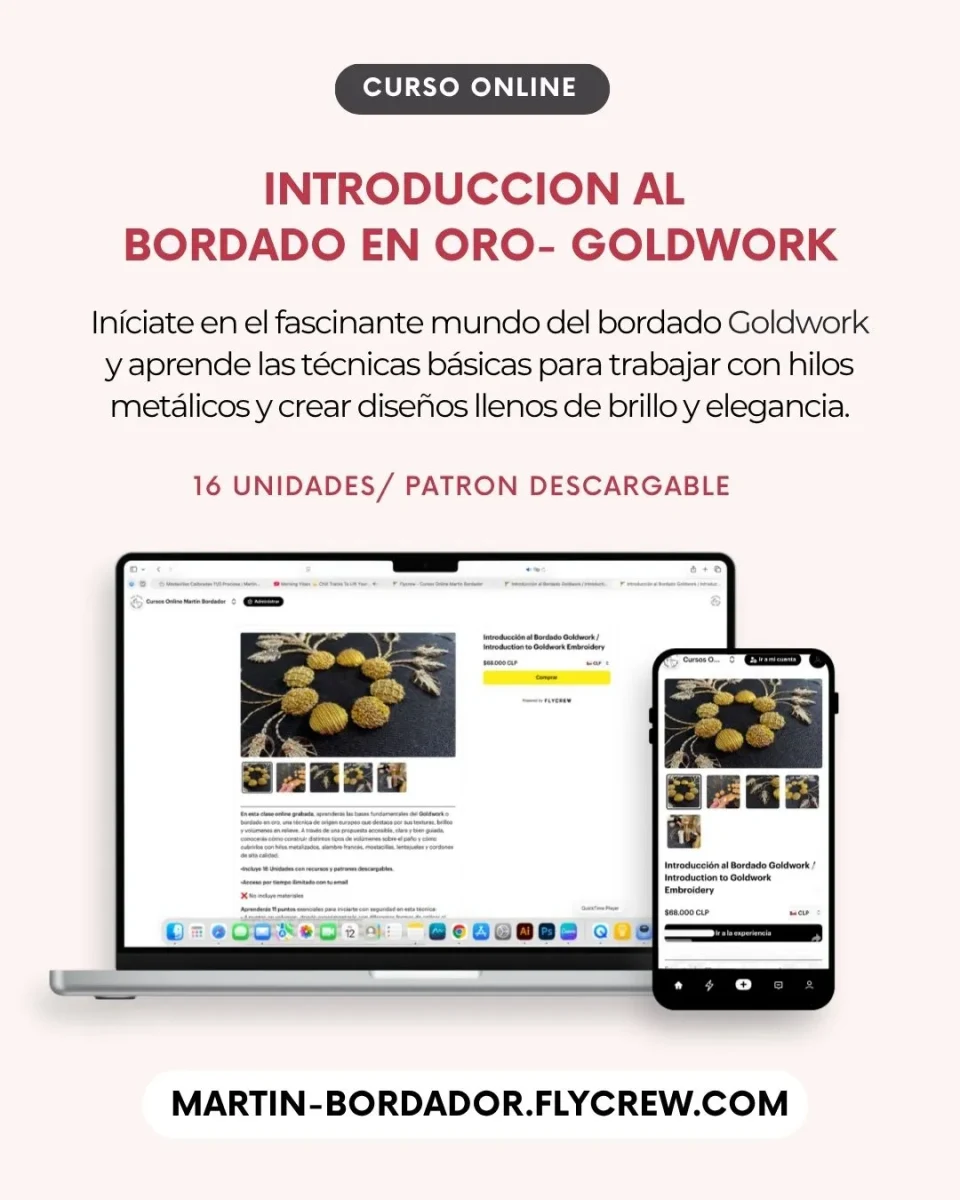 Introducción Bordado Goldwork- ONLINE