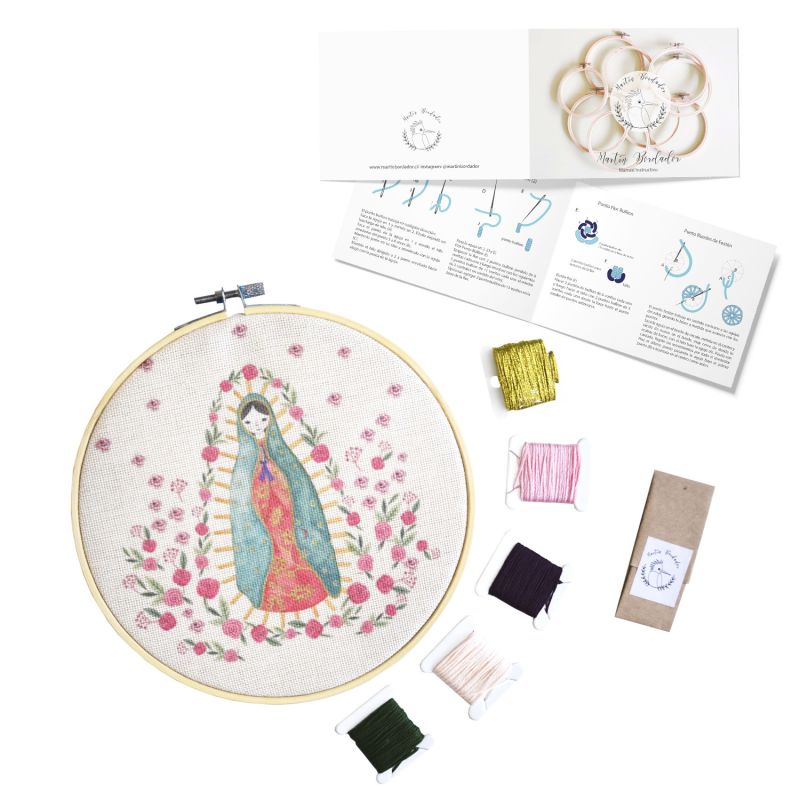 Mini Kit para bordar Virgen de Guadalupe