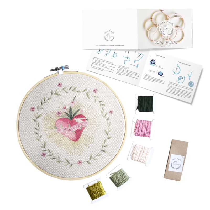 Mini Kit para bordar Sagrado Corazón de María