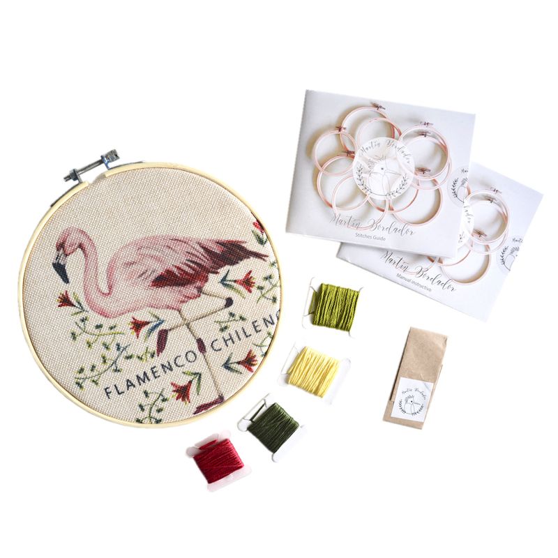 Mini Kit para bordar Flamenco Chileno