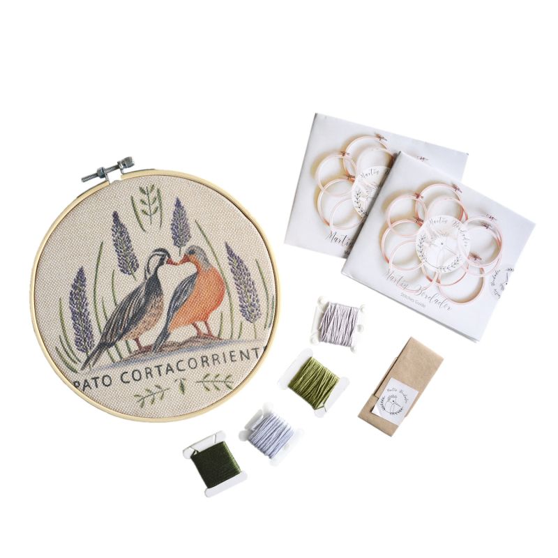 Mini Kit para bordar Pato Cortacorrientes