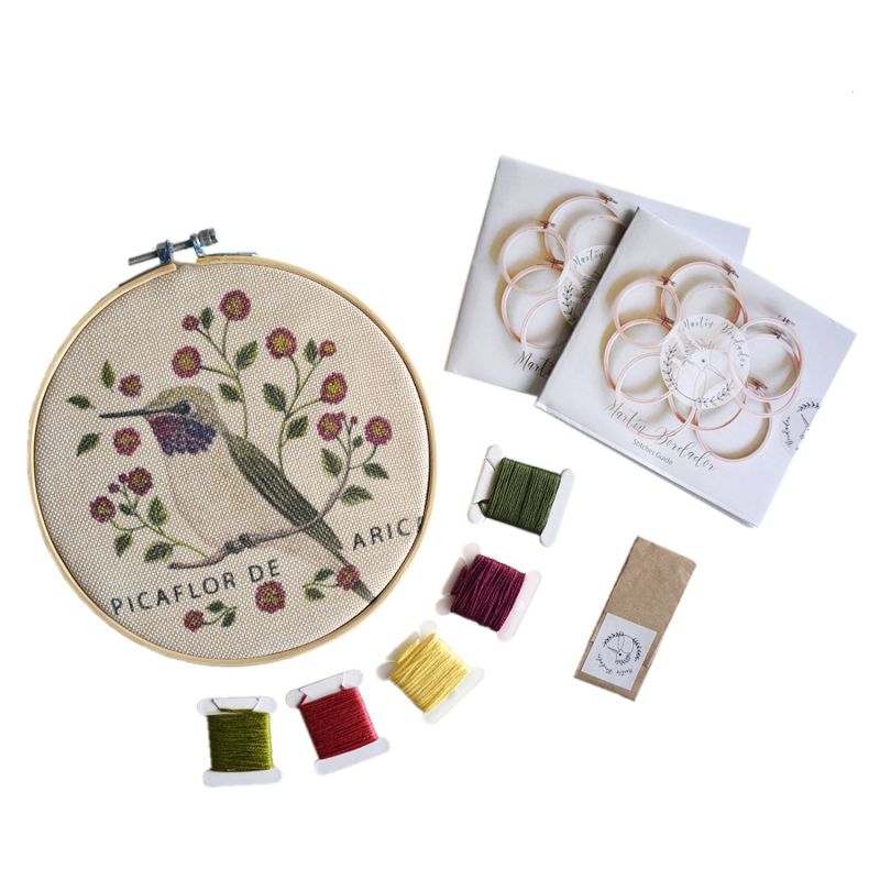 Mini Kit para bordar Picaflor de Arica