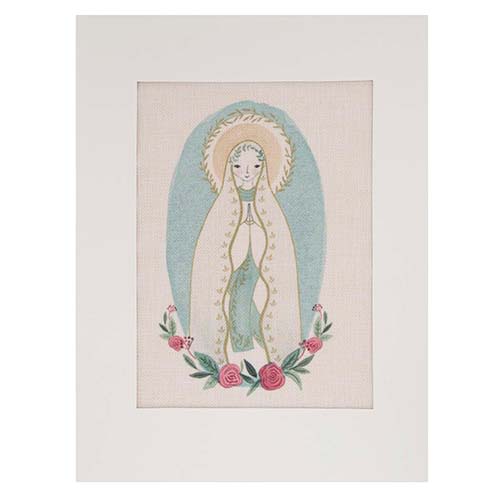 Lienzo para bordar Virgen de Lourdes