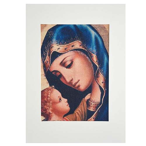 Lienzo para bordar Virgen de la Ternura