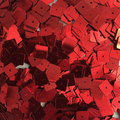 Lentejuela 6mm metálica Rojo1