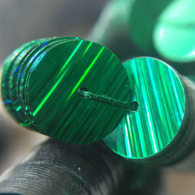 Lentejuela 10mm Verde Bandera HR