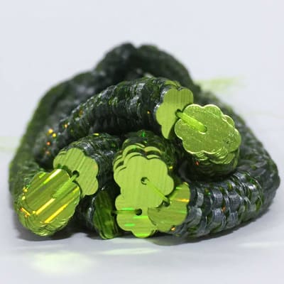 Lentejuela Jazmin 6mm Verde limon 1008 HR1
