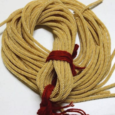 Alambre Frances Espiral Doble semi duro 4mm Dorado 20 gr1