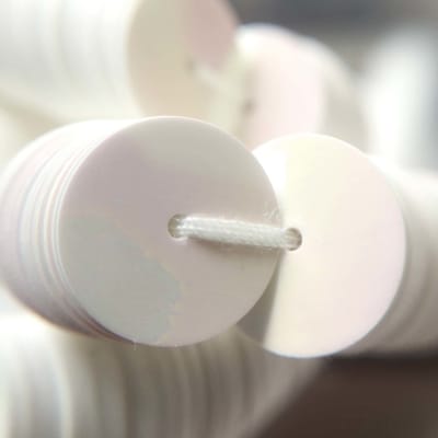 Lentejuela 10mm Blanco Nacarado