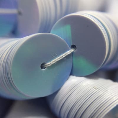 Lentejuela 10mm Celeste Nacarado