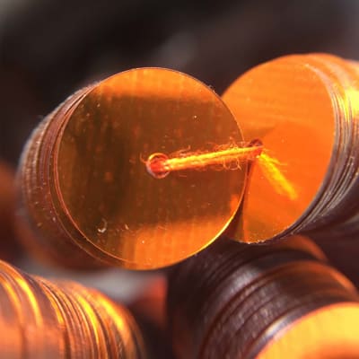 Lentejuela 10mm Naranja Metálico