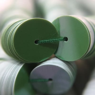 Lentejuela 10mm Verde Nacarado