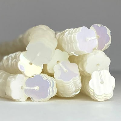 Lentejuela Jazmin 6mm Blanco 219 transparente1
