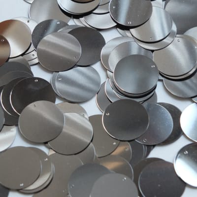 Lentejuela 17mm Gris metalico