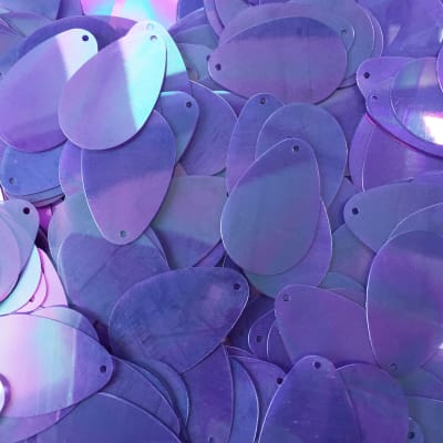 Lentejuela Ovalada transparente morado1