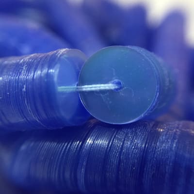 Lentejuela 10mm Celeste Transparente