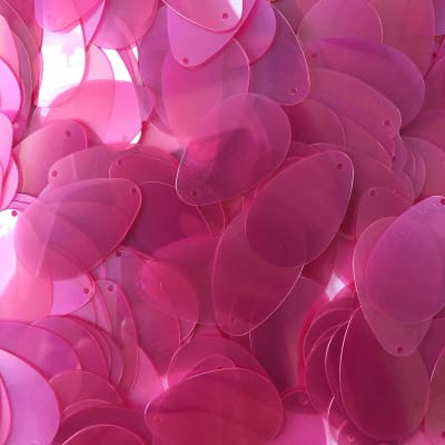 Lentejuela ovalada 20mm 222 Fucsia transparente1