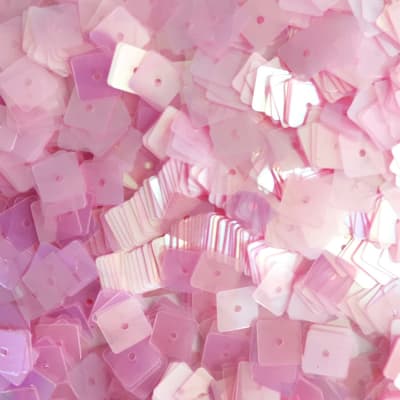 Lentejuela 6mm transparente Rosado claro1