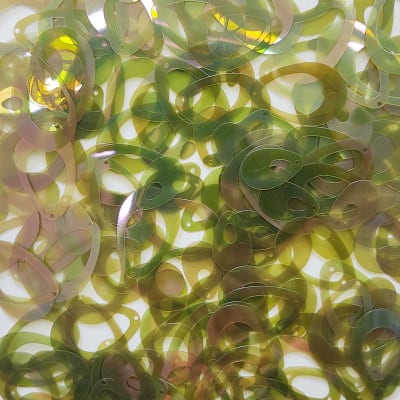 Lentejuela ovalada aro 20mm 232 verde oliva tornasol1