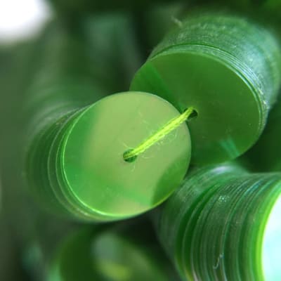 Lentejuela 10mm Verde Transparente