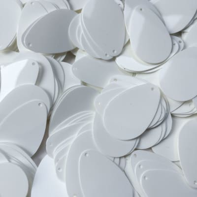 Lentejuela Ovalada metálica Blanco1