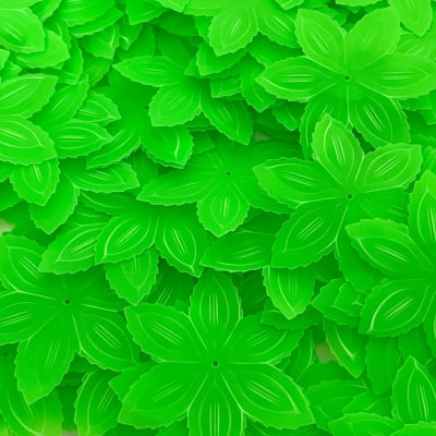 Lentejuela Flor Grande-261 Verde fluor1
