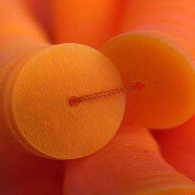 Lentejuela 10mm Naranjo Transparente