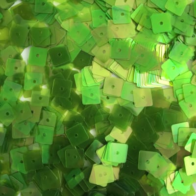 Lentejuela 6mm transparente Verde1