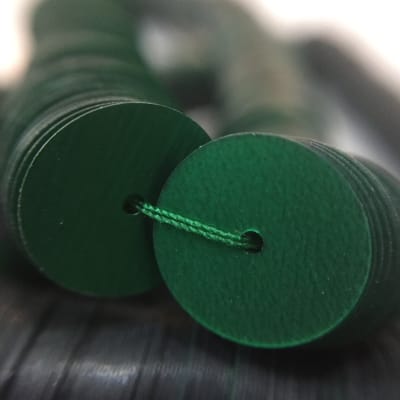 Lentejuela 10mm Verde Bandera Mate