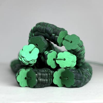 Lentejuela Jazmin 8mm mate Verde Bandera1