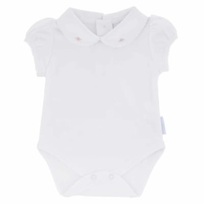 Body manga corta cuello niña
